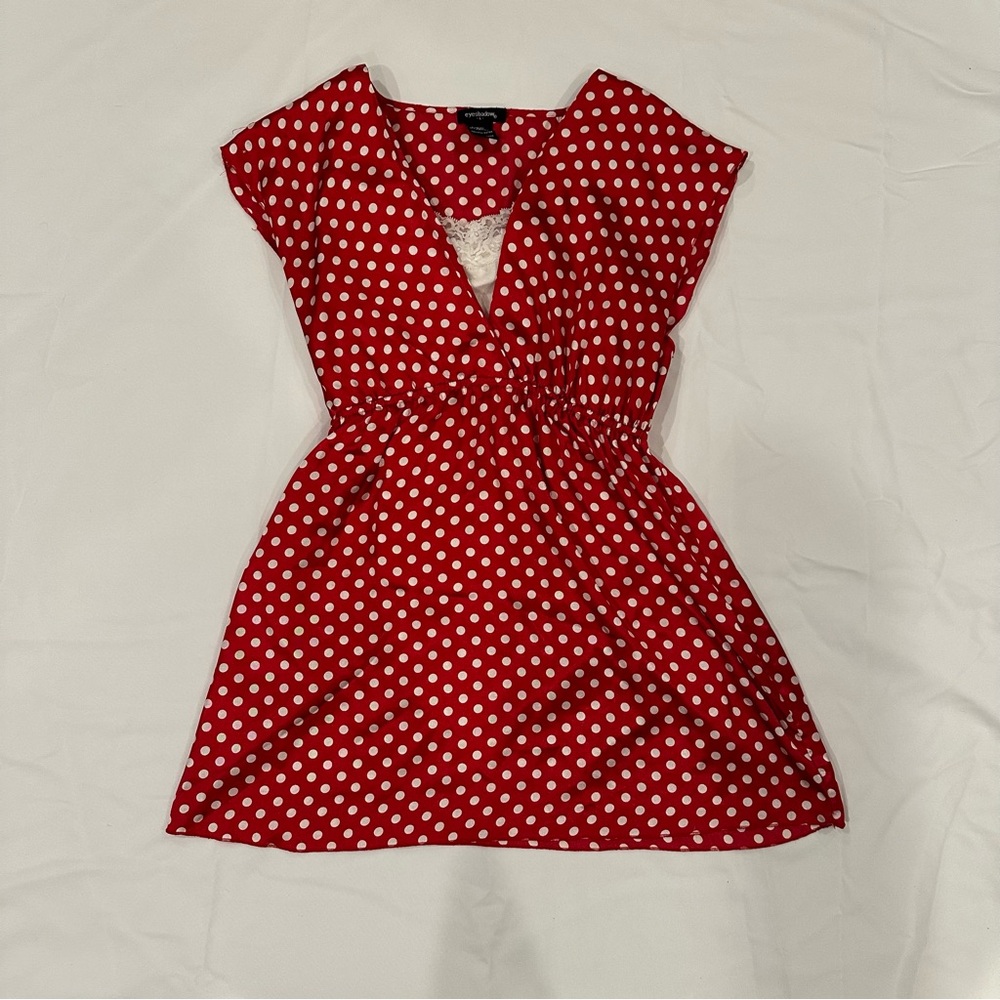 Eyeshadow Red and White Polka Dot Dress